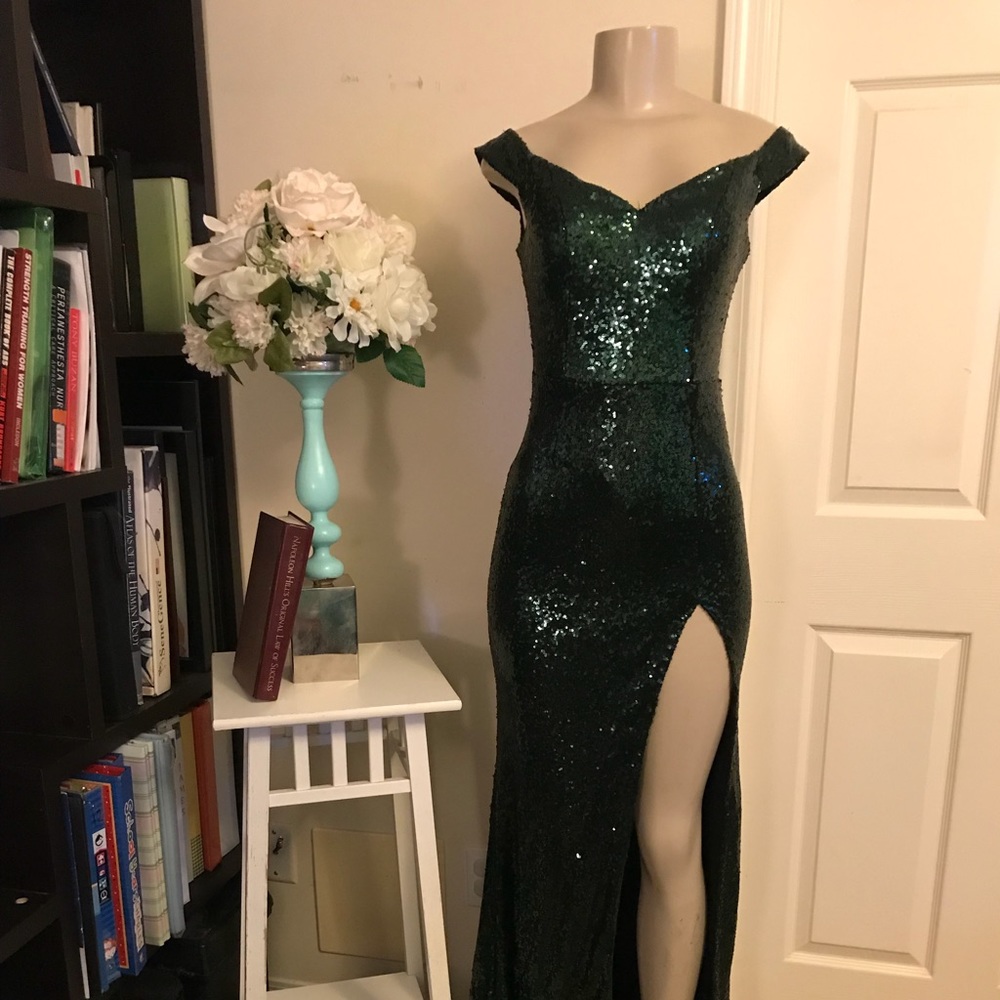 Emerald Green Long Gown